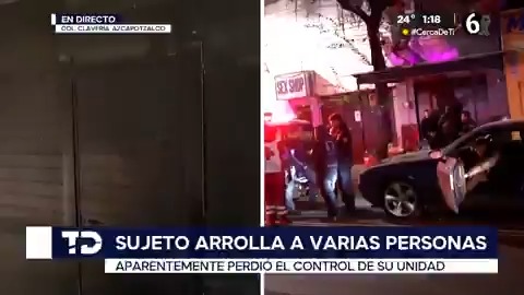 ▶️ Un sujeto en presunto estado de ebriedad arrolló a un grupo de jóvenes sobre la Avenida Cuitláhuac, en la colonia Clavería, alcaldía #Azcapotzalco. 📺 #TelediarioMediodía con Jaime L. Núñez Piña 🍍, Cecy Salamanca y Fernanda Tapia ⭐