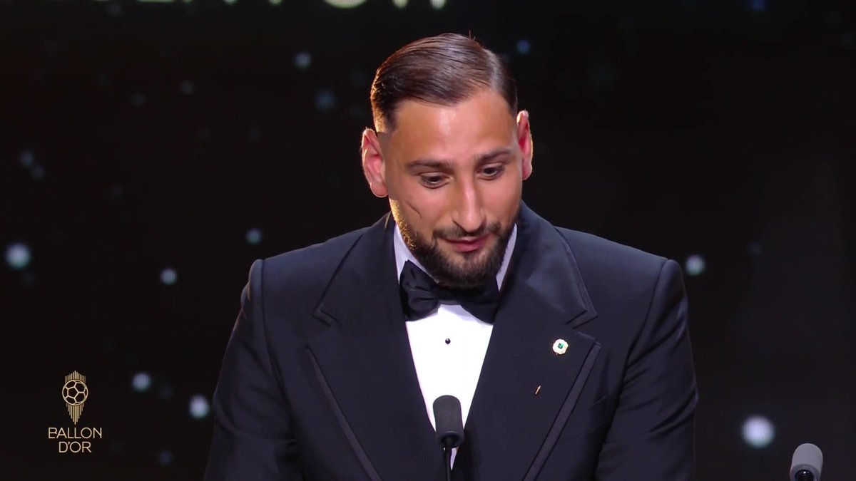 💬​ Gianluigi Donnarumma speech after winning the 2025 Men's Yachine Trophy #ballondor
