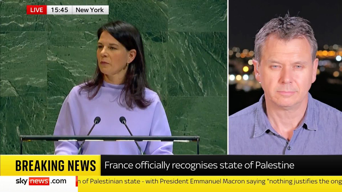 BREAKING: France officially recognises state of Palestine. Sky's Middle East Correspondent Adam Parsons has the latest 👇🏼 📺 Sky 501, Virgin 602, Freeview 233 and YouTube