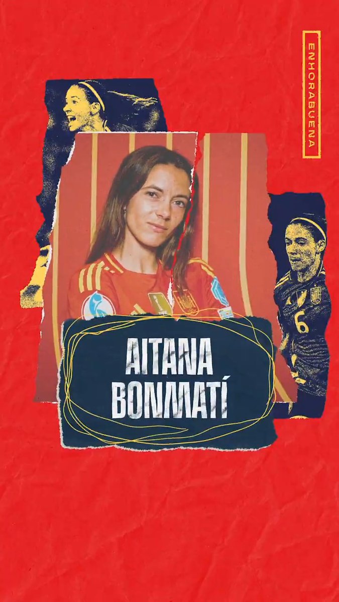 🤗🏆 𝗡𝗢 𝗛𝗔𝗬 𝗗𝗢𝗦 𝗦𝗜𝗡 𝗧𝗥𝗘𝗦 Aitana Bonmatí Conca consigue un Hat-trick dorado que ya es de leyenda. ¡¡ENHORABUENA, AITANA!! 🤯 Por cierto, este es el quinto galardón consecutivo para la Selección Española Femenina de Fútbol. #BallonDor | #JugarLucharYGanar