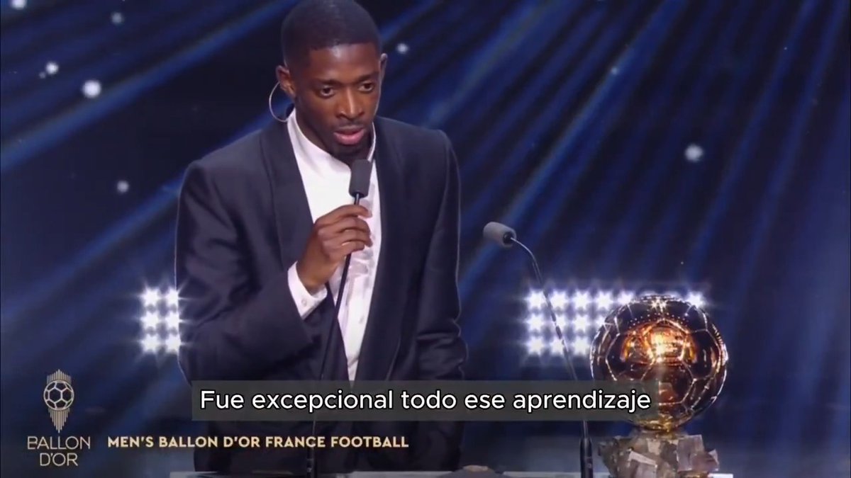 "Messi": Por el agradecimiento de Ousmane Dembele tras ganar el #BallonDor