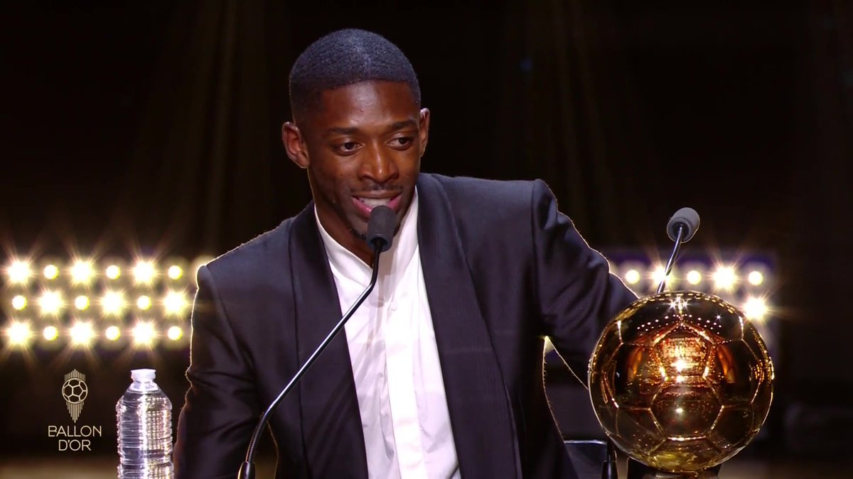 Ousmane Dembélé en conférence de presse : « Quand tu es jeune tu penses à gagner ces titres-là » #ballondor