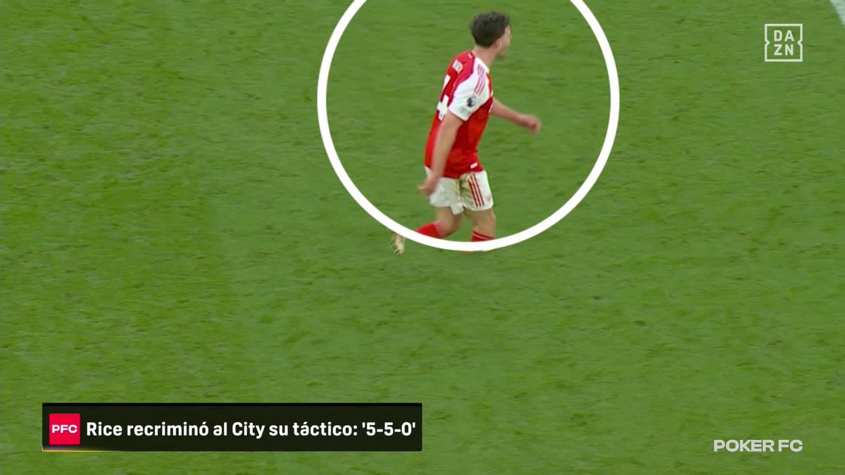 El gesto de Declan Rice a Pep Guardiola por su sistema 5-5-0 👀 #PokerFC