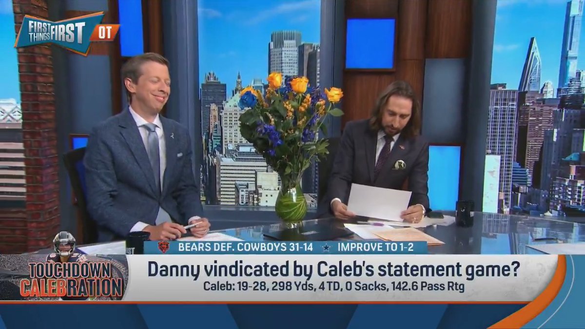 .nick wright got a special delivery from his ex… Bears to the Super Bowl take 💐 And the letter even said something about Danny Parkins 👀