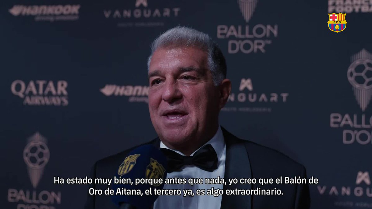 🎤 Las valoraciones del Presidente Joan Laporta Estruch tras la gala del #BallonDor