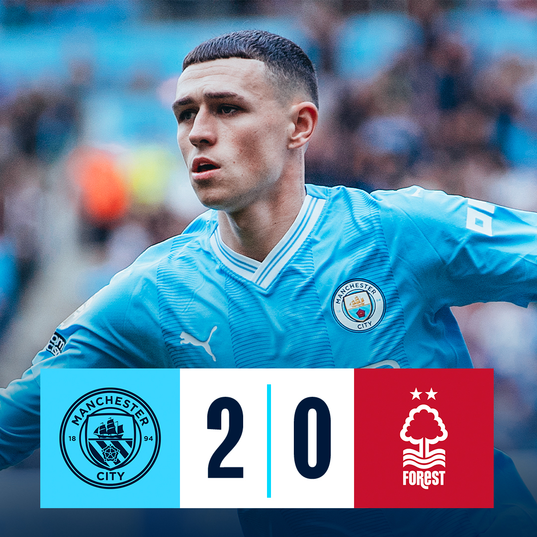 #OnThisDay: #ManCity 2-0 Nottingham Forest [2023] ⚽️ [7'] Phil Foden ⚽️ [14'] Erling Haaland