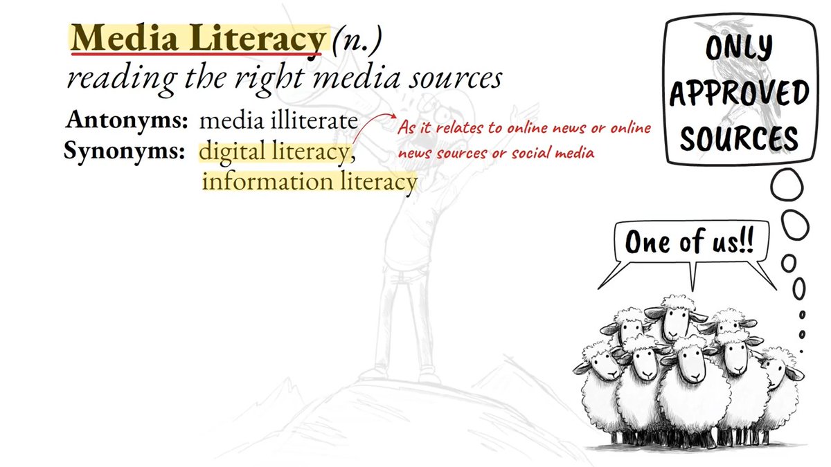⬇️NEW ANIMATION⬇️ If you've been following along, you know that control over the media space has been a top Blob priority particularly since the formation of OWI. Today, the "media" landscape looks much different, so how do they ensure people will actually read and believe their propaganda??? It's called media literacy. ••• “The military is involved in media literacy because they argue that controlling people’s minds and what media they read is a national security imperative.” –Mike Benz Mike Benz