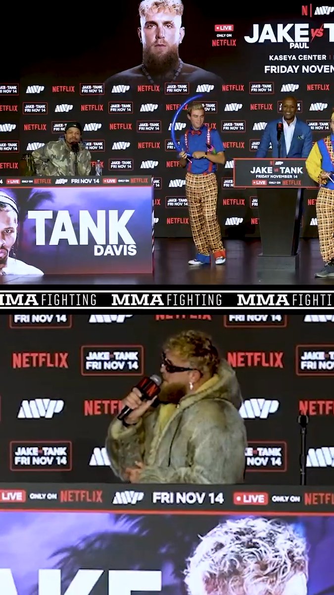 Jake Paul brings out literal clowns to MOCK Gervonta Davis's controversial past: "Any man who puts his hands on a woman is the clown."
