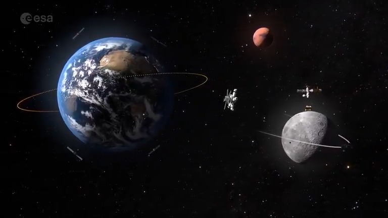 Our vision for the future of space transportation. Transportation hubs in orbit around our planet will act as airports and train stations on Earth, offering refilling and maintenance services for spacecraft en route to other destinations and platforms.