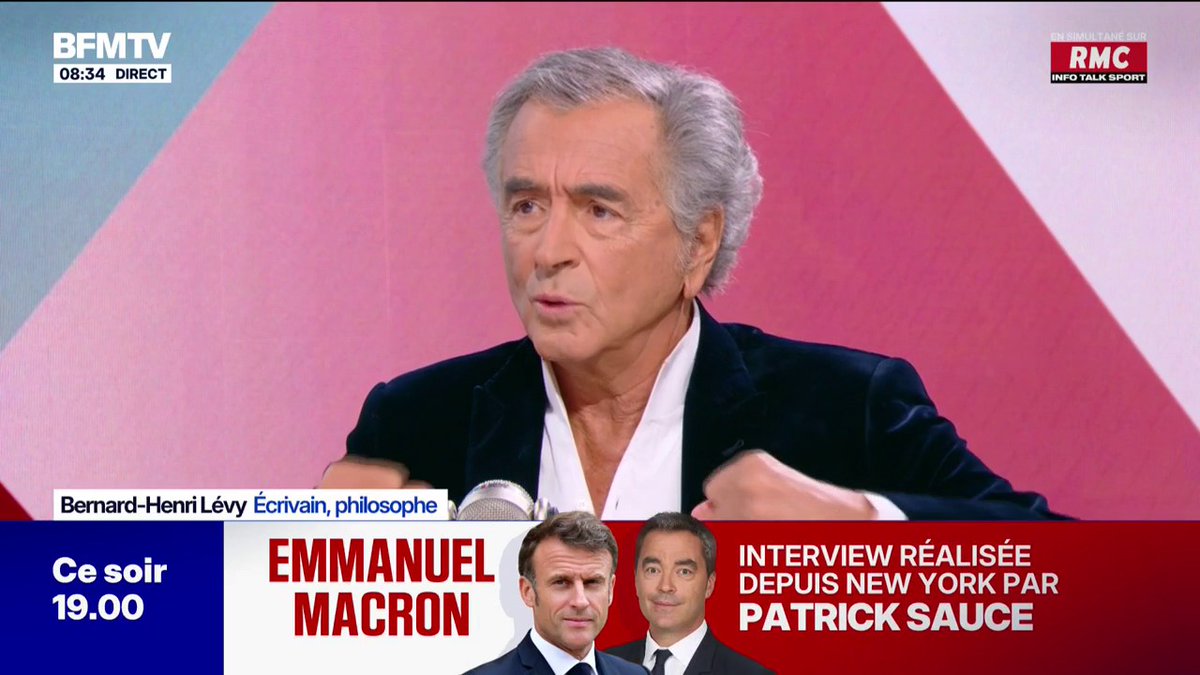 Reconnaissance de l'État palestinien: "Le faire maintenant, ça veut dire que le terrorisme paie", déclare Bernard-Henri Lévy