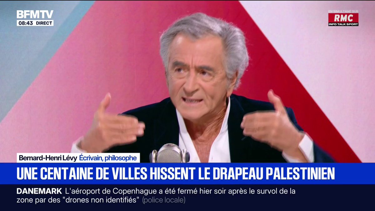 Bernard-Henri Lévy: "Le drapeau palestinien ne deviendra un drapeau respectable que le jour où l'autorité palestinienne aura fait sa mue intérieure"