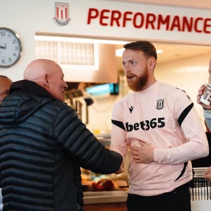 Once a Potter, always a Potter. A warm welcome for our Stoke City Old Boys at Clayton Wood on Monday 🤝