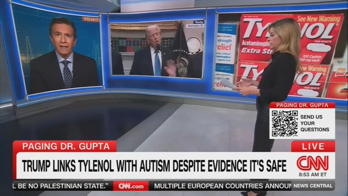 Reporter: Tylenol use among pregnant women has actually gone down over the last 10 years, but autism rates have gone up. This huge study last year found there was no correlation in terms of cause and effect between Tylenol and autism.