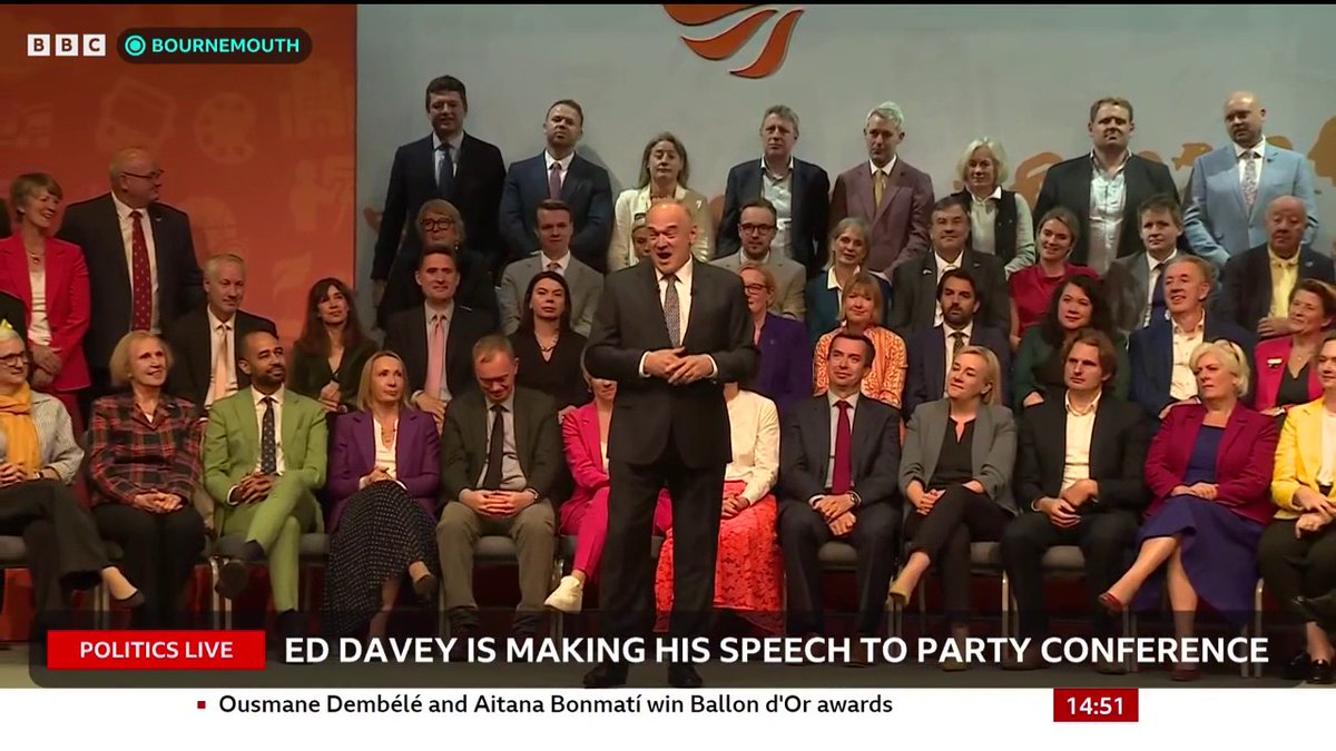 Neither of the "old parties", Labour nor the Tories, can win back people's trust, Ed Davey says "It comes down to us. Or Nigel Farage," the Lib Dem leader adds Follow live: