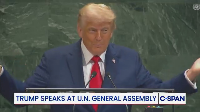 Trump kicks off his UN speech with this: “I don't mind making this speech without a teleprompter, because the teleprompter is not working…Whoever's operating this teleprompter is in big trouble." Beyond embarrassing.