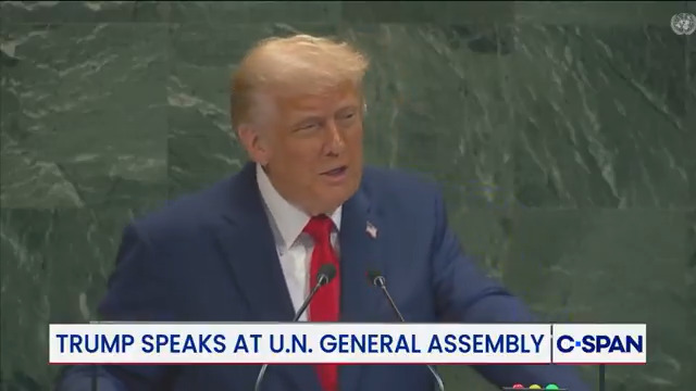 President Trump: "These are the two things I got from the United Nations; a bad escalator and a bad teleprompter. Thank you very much." #UNGA80