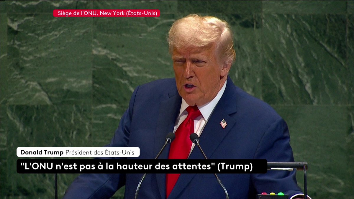 🔴 🗣 Le président américain critique vivement la reconnaissance de l'Etat palestinien, notamment par la France, qui revient, selon lui, à "récompenser les terroristes du Hamas pour les atrocités commises, notamment les atrocités du 7 octobre". #franceinfo