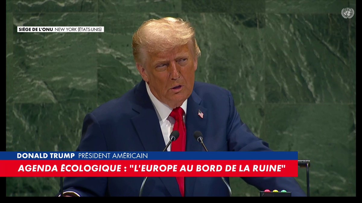 «Le changement climatique est la plus grande escroquerie de l'histoire de l'humanité», assure Donald Trump lors de son discours devant l'Assemblée nationale de l'ONU #180MinuteInfo