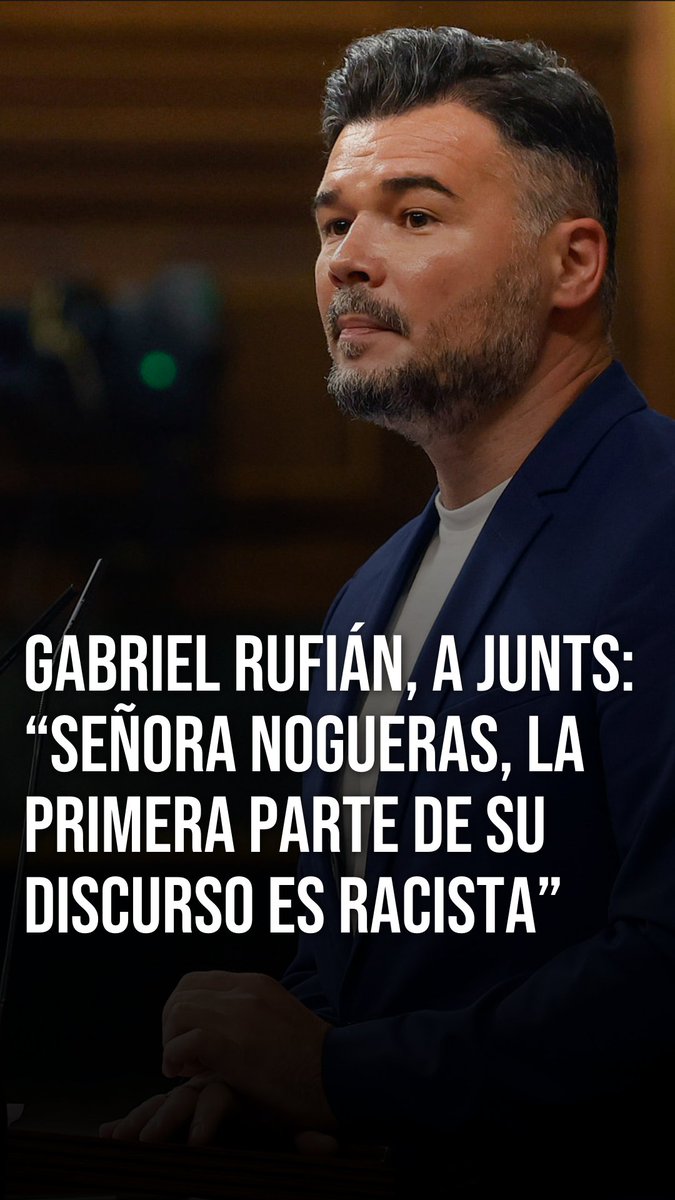 👉 Gabriel Rufián se dirige a Junts a raíz del traspaso de competencias migratorias a Catalunya: “Señora Nogueras, la primera parte de su discurso es racista. Usted ha hablado de colapso, de saturación…”