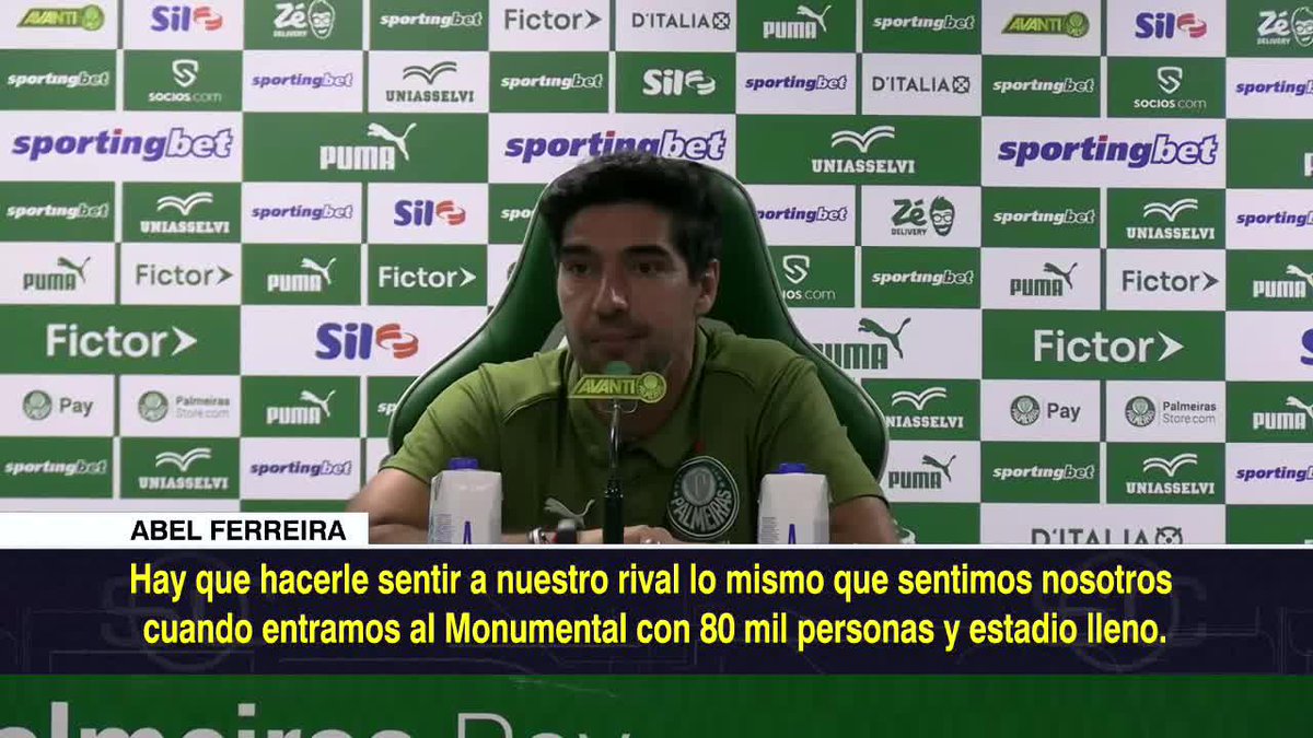 "ERA INTIMIDANTE LA FORMA EN LA QUE EL RIVAL EMPUJABA" 🗣️ Abel Ferreira habló del impresionante marco que vivió Palmeiras en la ida en el Monumental 📺 Mirá TODA la CONMEBOL #Libertadores por #DisneyPlus Plan Premium 👀 Disfrutá de la experiencia #Multicam