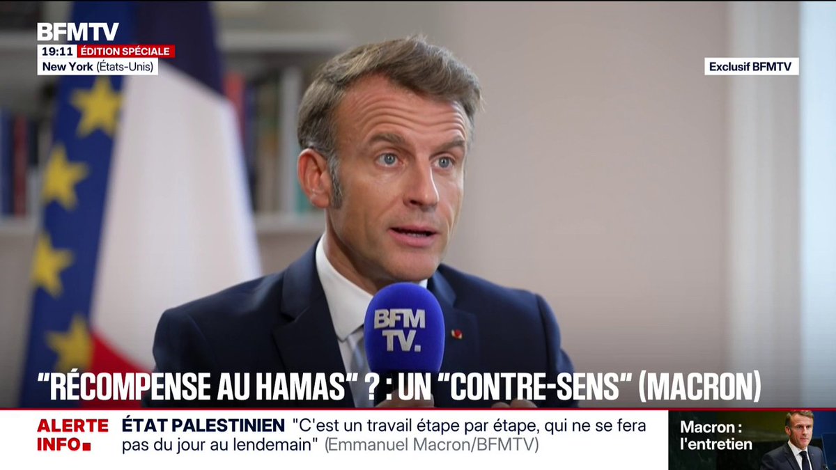 Bande de Gaza: pour Emmanuel Macron, Benjamin Netanyahu "n'a plus de projet" dans la région