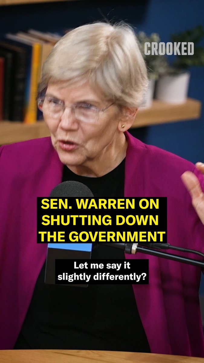 “This is the place to throw down and have that fight” – Senator Elizabeth Warren on shutting down the government.