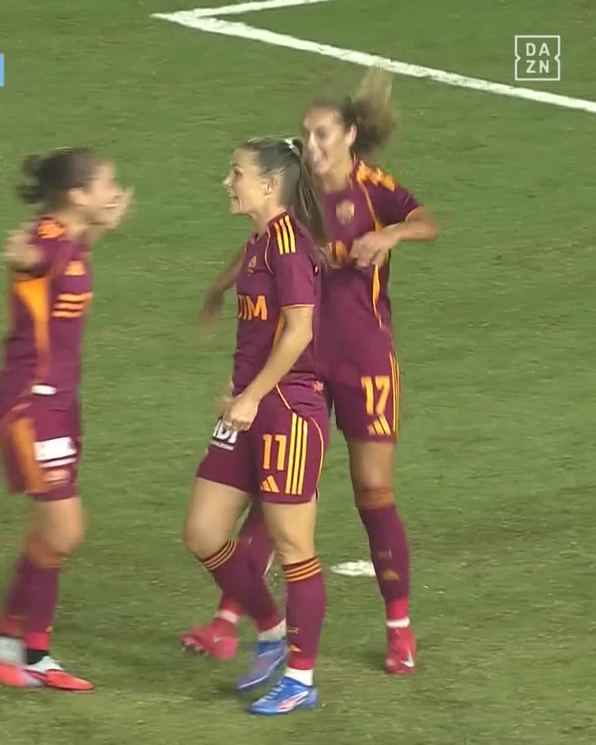 ⚡ Haavi cuts in and fires Roma ahead, 1-0 against Lazio in the first semi-final of the Serie A Women's Cup! Watch live for free on in selected territories. #SerieAWomensCup