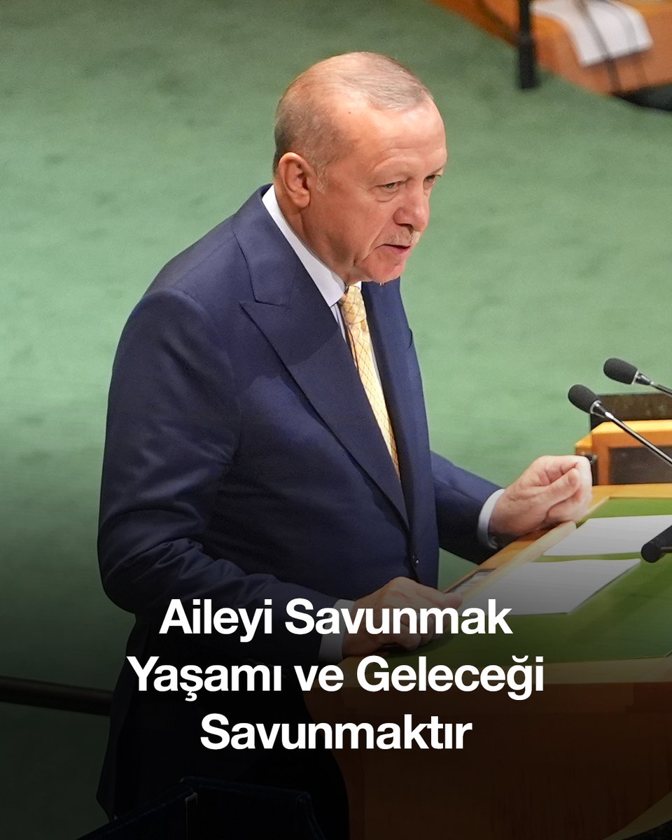 Kadın ve erkekten oluşan aileyi savunmak, aynı zamanda insanı, fıtratı, yaşamı ve geleceği savunmak demektir. Türkiye olarak artan saldırılar karşısında aileyi savunmaya devam edeceğiz. #UNGA80