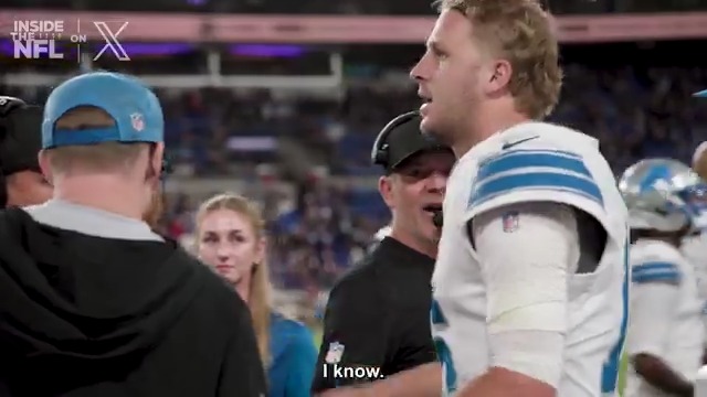 .Jared Goff isn't celebrating anything until the clock strikes 0 Inside the NFL Week 3 Mic'd Up on X