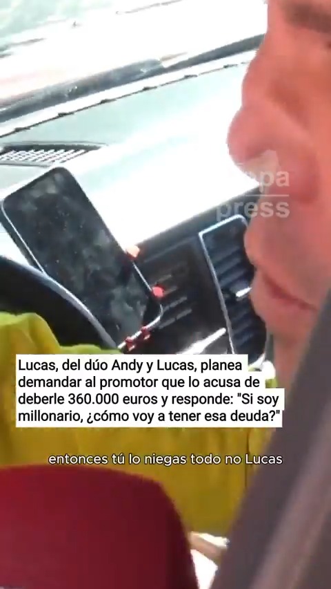 Lucas, del dúo Andy y Lucas, planea demandar al promotor que le acusa de deberle 360.000 euros y responde: "Si soy millonario, ¿cómo voy a tener esa deuda?"
