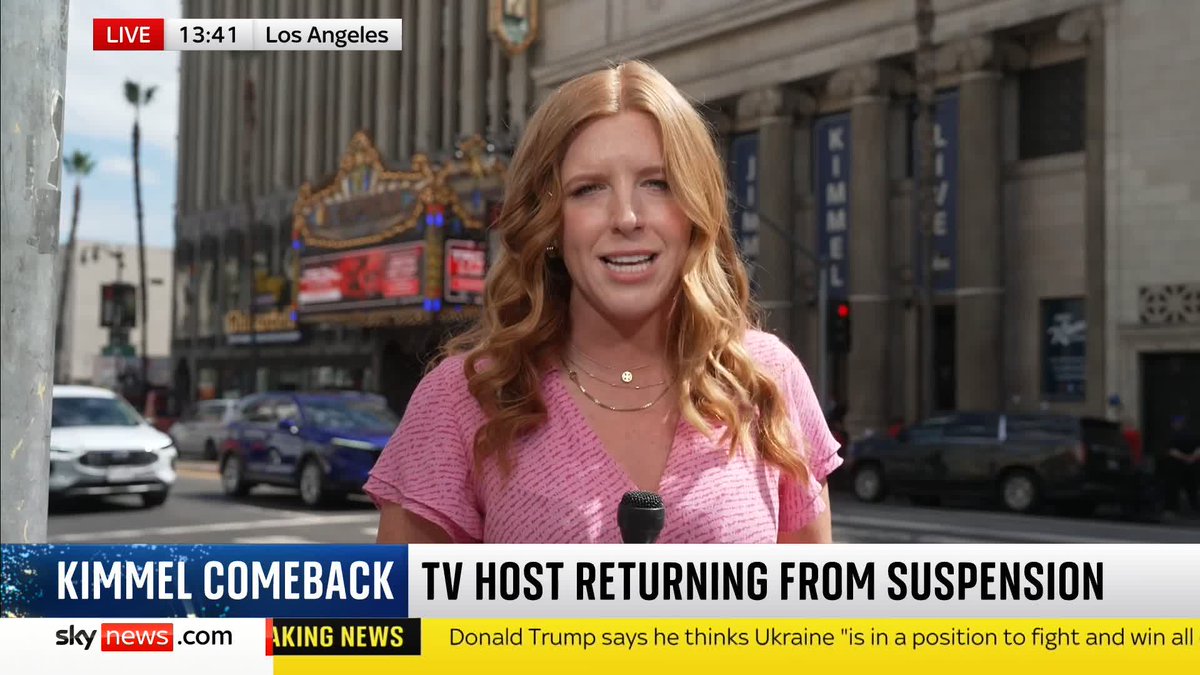 'Not everyone in America will be able to watch Jimmy Kimmel tonight, because at least 25% of the local ABC stations have opted not to broadcast the show.' US correspondent Martha Kelner has the latest live from New York ⬇️