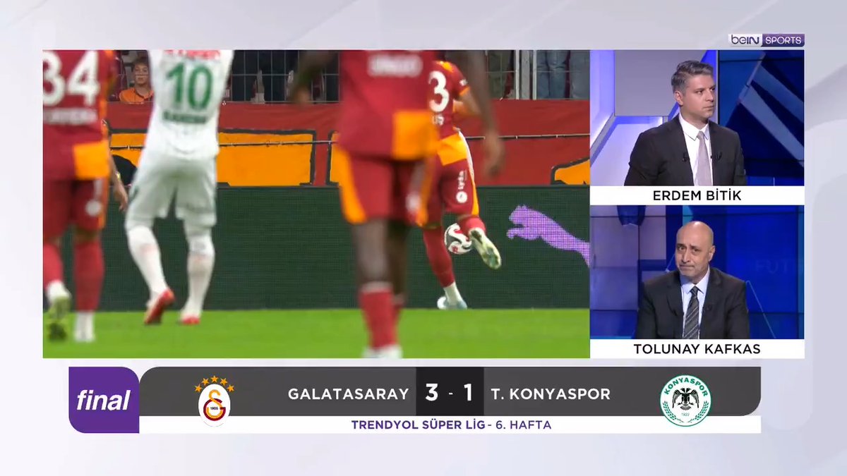 🟡🔴 Galatasaray 3-1 TÜMOSAN Konyaspor 🟢⚪️ 💬 "Frankfurt maçından sonra Galatasaray için kazanmak önemliydi." 💬 "Galatasaray'ın olağanüstü bir grafiği var." 🗣️ Erdem Bitik &amp; Tolunay Kafkas | #Final