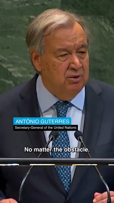 In this time of crisis and turmoil, the United Nations has never been more needed, António Guterres said on Tuesday. "No matter the challenge. No matter the obstacle. No matter the hour. We must — and we will — overcome.” #UNGA