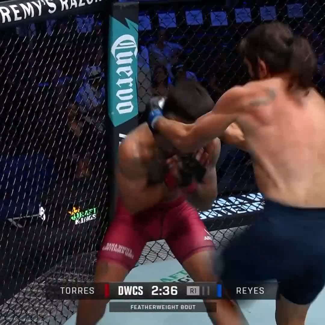 JAVIER REYES WITH THE FIRST ROUND FINISH! #DWCS