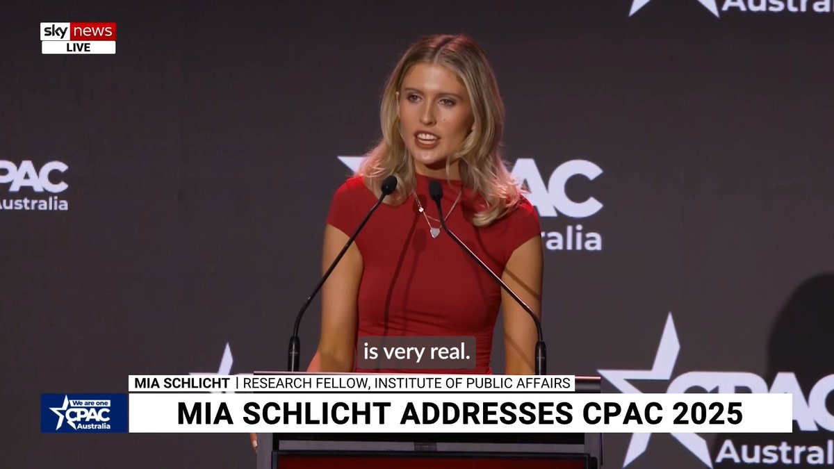 “This isn't a transition, it's a demolition” At CPAC Australia 2025 in Brisbane, Mia Schlicht shone a light on communities around Australia that are being steamrolled by governments to meet the net zero demands of inner-city elites and the political class. Net zero is destroying Australia. 📺 More: