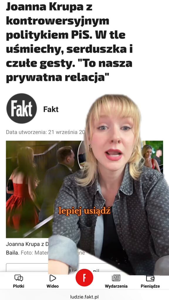 Dżoana Krupa wysyła serduszka pod postami chwalącymi Charliego Kirka i randkuje z PiSowcem… 🤯