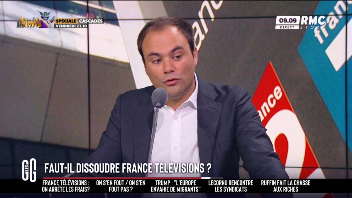 Situation financière critique à France Télévisions : "Les frais de réception se sont élevés à 46 millions d'euros en 2024, ce qui fait quand même 126 000 € par jour. Faut en faire des cocktails pour arriver à 126 000 € par jour !"