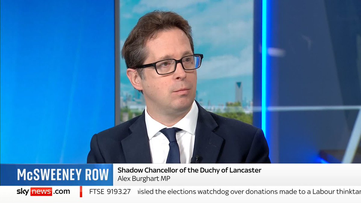 "We just need transparency." @AlexBurghart calls for an investigation into claims that the PM's chief of staff, Morgan McSweeney, tried to mislead the elections watchdog over donations to a Labour thinktank. Live ➡️ 📺 Sky 501, Virgin 602 and YouTube