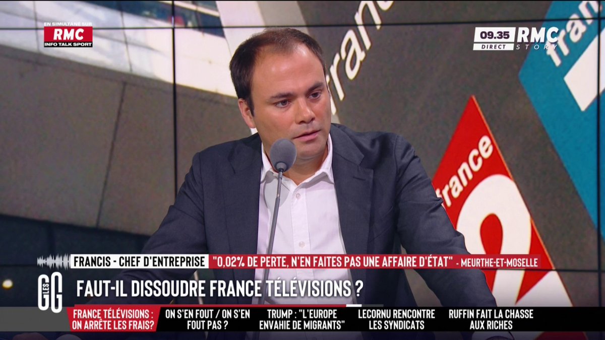 🗣️ Francis, chef d'entreprise, au 3216 : "On fait une affaire d'État d'une entreprise qui fait 0,02% de déficit. Ça va être réglé en 1 semaine." 🗣️ Charles Consigny : "Ce n'est pas pour ça qu'il n'y a pas 2,5 milliards d'euros de subvention publique." #GGRMC