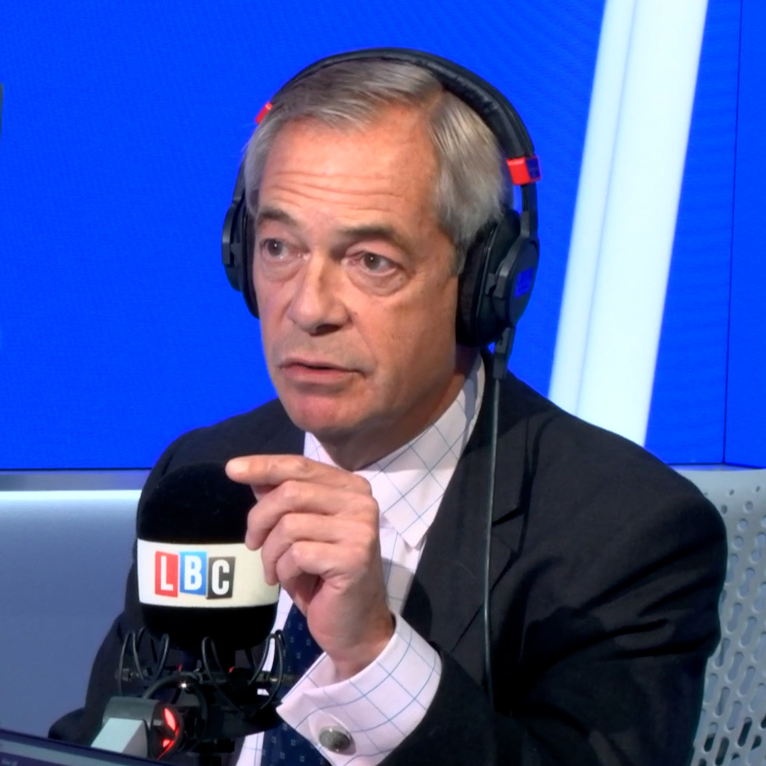 'Never take what he says literally... but always take everything he says seriously.' Caller Chris asks Nigel Farage if he ‘unequivocally condemns’ Donald Trump’s comments about Sadiq Khan and sharia law in London.