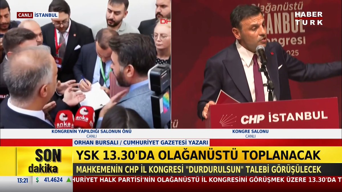 Mahkemenin "durdurulsun" talebi CHP il yönetimine bildirildi. YSK 13.30'da olağanüstü toplanacak, ne karar çıkar? Cumhuriyet Gazetesi Yazarı ORHAN BURSALI #GünOrtası'nda Hülya Hökenek İncedursun'e değerlendirdi.
