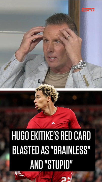 Hugo Ekitike is taking some heat for his red card 🟥