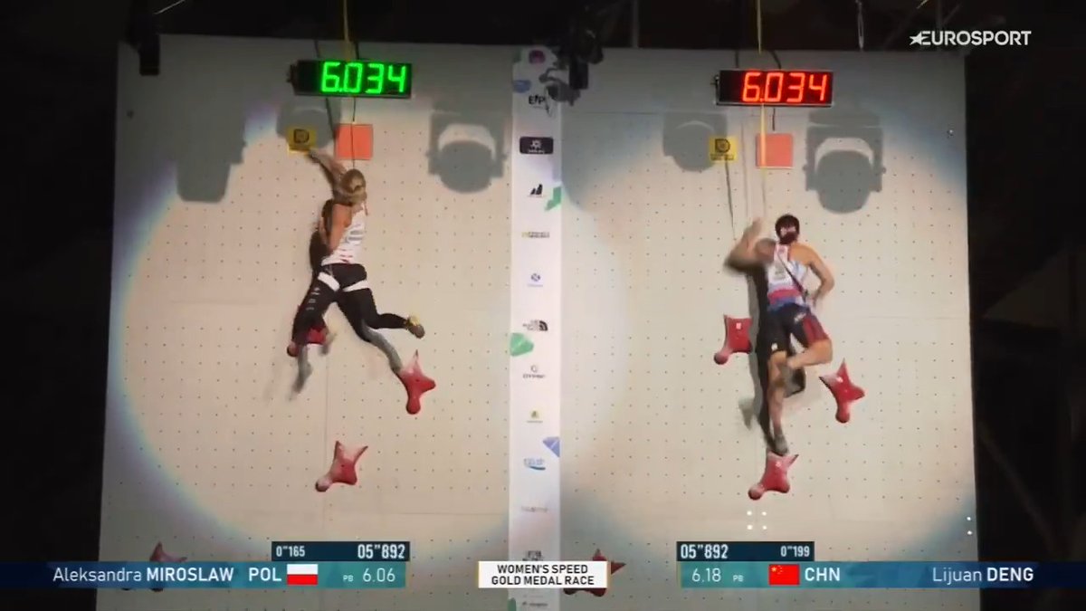 𝐀𝐋𝐄𝐊𝐒𝐀𝐍𝐃𝐑𝐀 𝐖𝐈𝐄𝐋𝐊𝐀‼ 🙌🙌🙌 Aleksandra Miroslaw po raz trzeci została mistrzynią świata we wspinaczce na czas❗ W finale pobiła rekord świata, który teraz wynosi 𝟔,𝟎𝟑 s 🤯 Złamanie magicznej granicy coraz bliżej 🤏