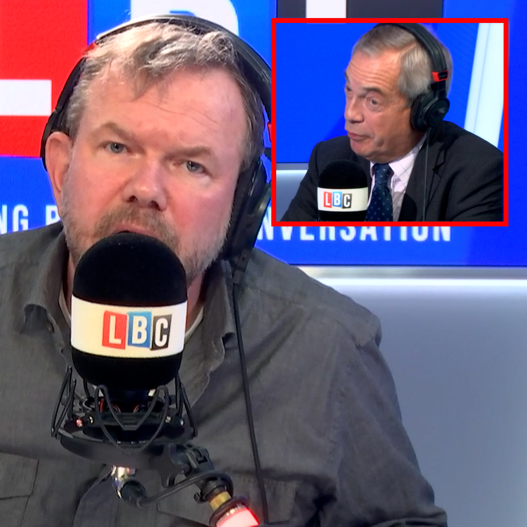 James O'Brien reacts to Nigel Farage's suggestion that migrants eat swans.