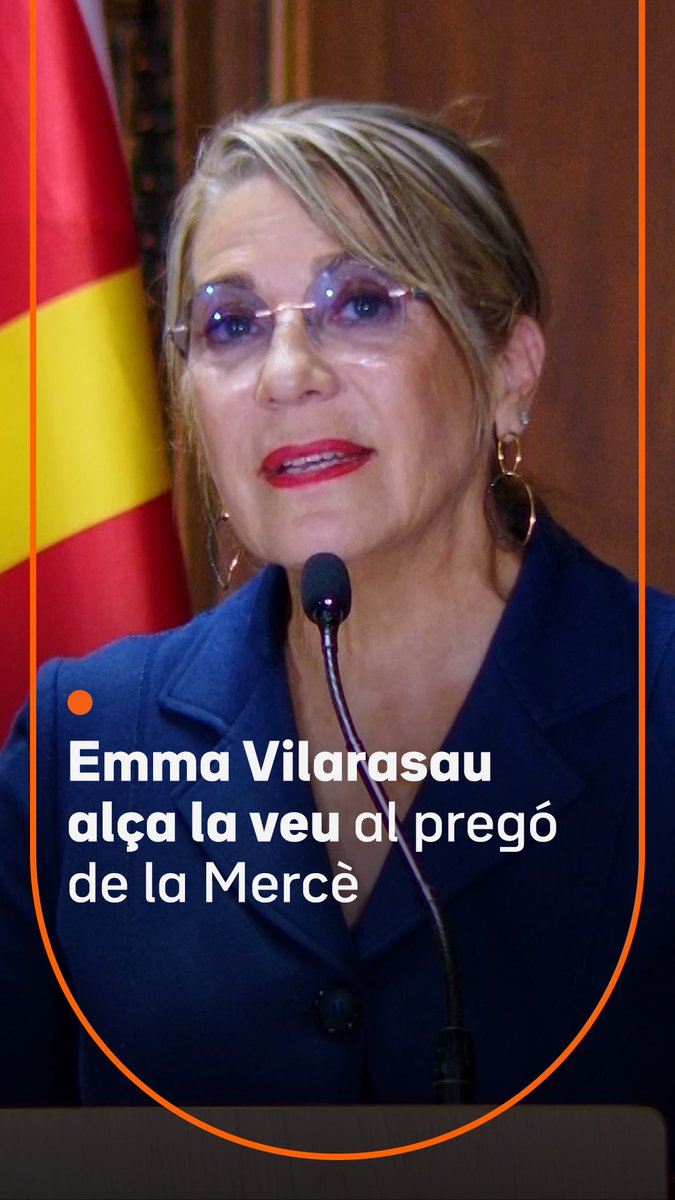 "Fa pena quan, en un cafè, no t'entenen quan demanes." Emma Vilarasau reivindica el català en el pregó de la Mercè, defensa el dret a l'habitatge i demana condemnar Israel pel setge a Gaza: "Desitjo veure Netanyahu jutjat per crims contra la humanitat"