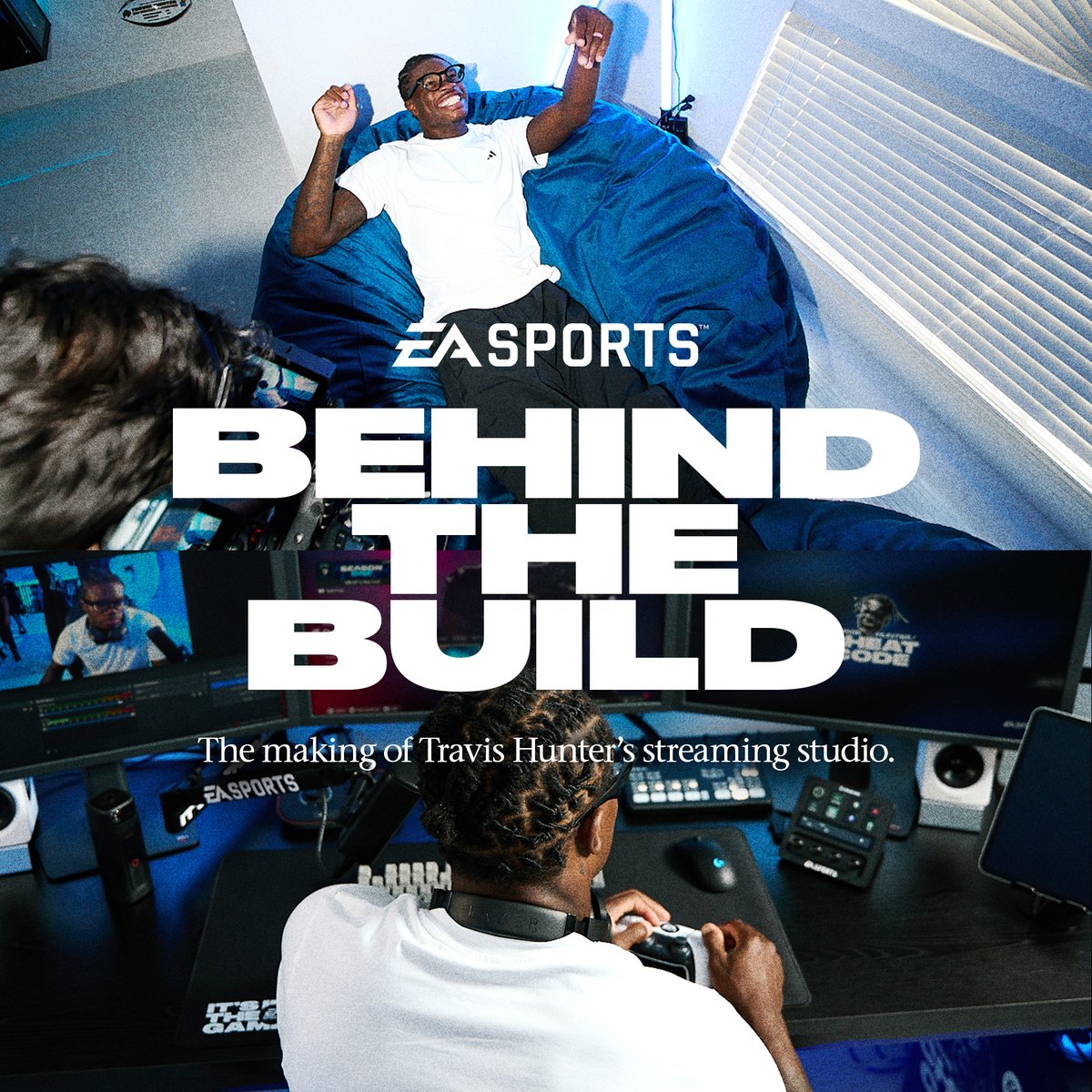 We teamed up with Travis Hunter on a first-of-its-kind, custom streaming studio. Watch him step into his setup in Jacksonville for the first time 🎥👀 #BehindTheBuild #ItsInTheGame