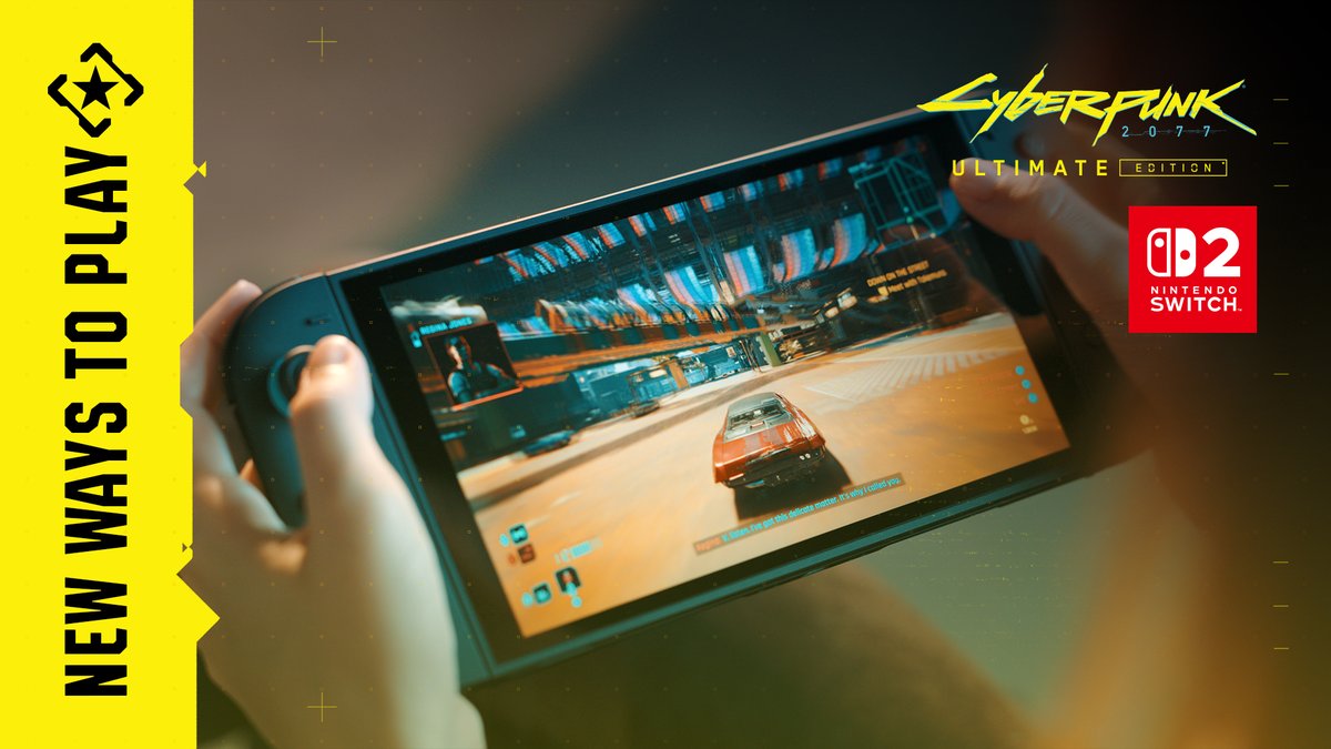 Nintendo Switch 2版『サイバーパンク2077』では、新たな操作方法が登場🦾 ✅腕を振って相手を攻撃！「モーション操作」 ✅精密エイムが可能な「マウスセンサー」＆「ジャイロセンサー」 ✅どこでも遊べる「携帯モード」とタッチスクリーン 好きな遊び方で、ナイトシティを駆け抜けろ🔥