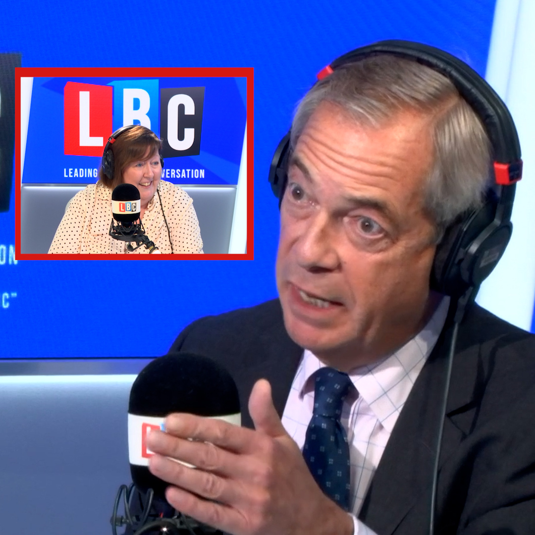 'I met a taxi driver once...' Nigel Farage’s claim about taxi drivers predicting sharia law amuses Shelagh Fogarty.