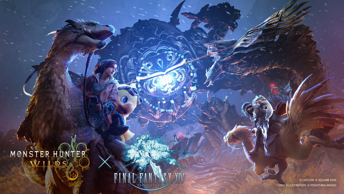 Omega Planetes descends upon the Forbidden Lands in Free Title Update 3, heralding the arrival of the Monster Hunter Wilds x FINAL FANTASY XIV Online Special Collaboration! FINAL FANTASY XIV Themed weapons, armor, cosmetics, special actions and more await you from September 29!