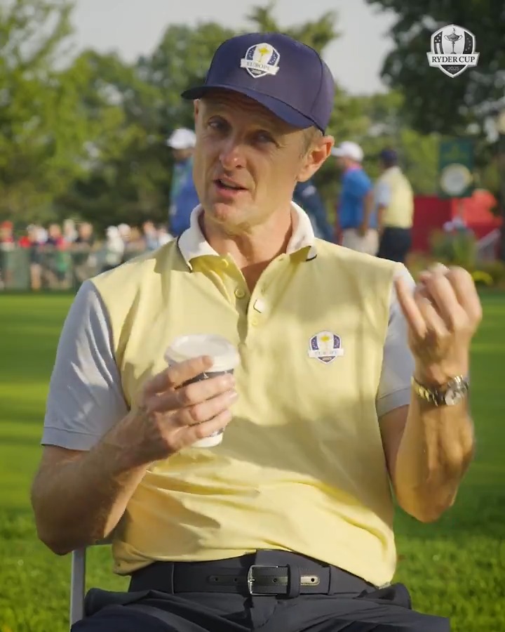 Justin Rose REALLY loves coffee ☕ #TeamEurope | #OurTimeOurPlace